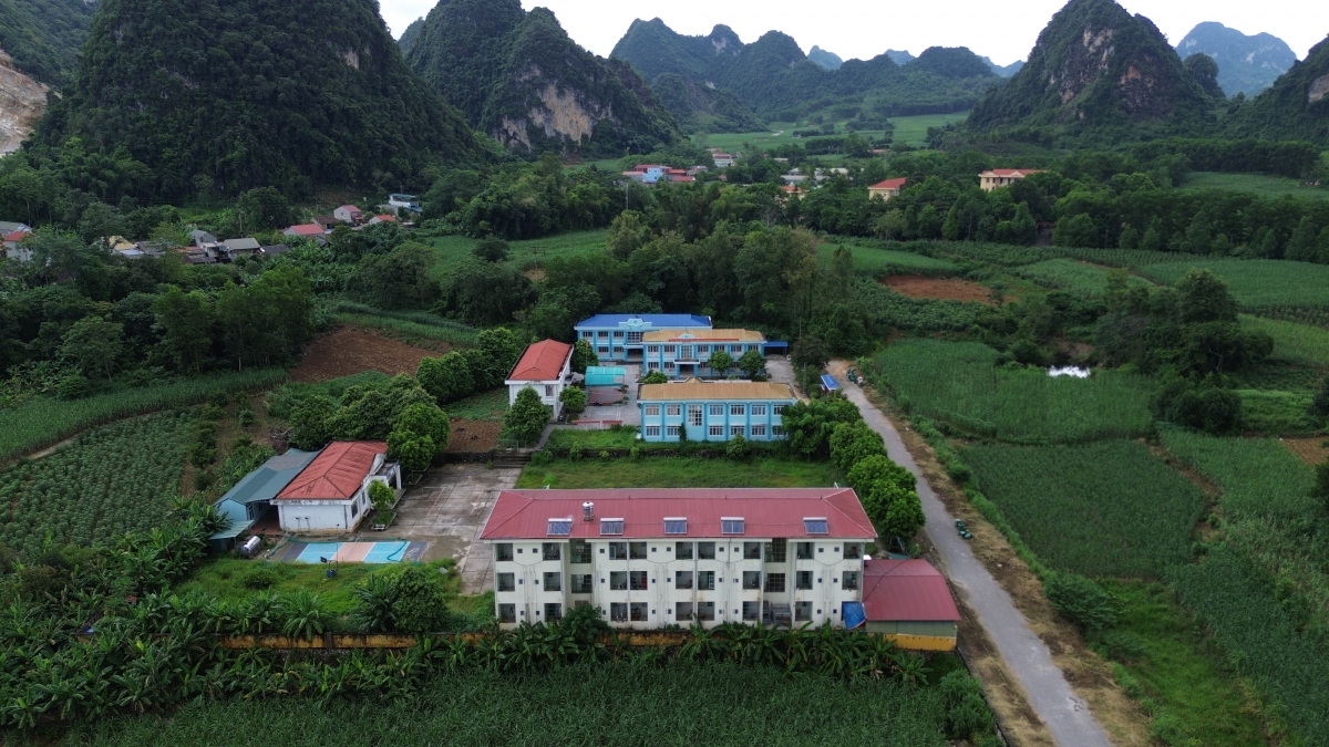 Khuôn viên trường Phổ thông dân tộc nội trú THCS Phục Hòa, tỉnh Cao Bằng