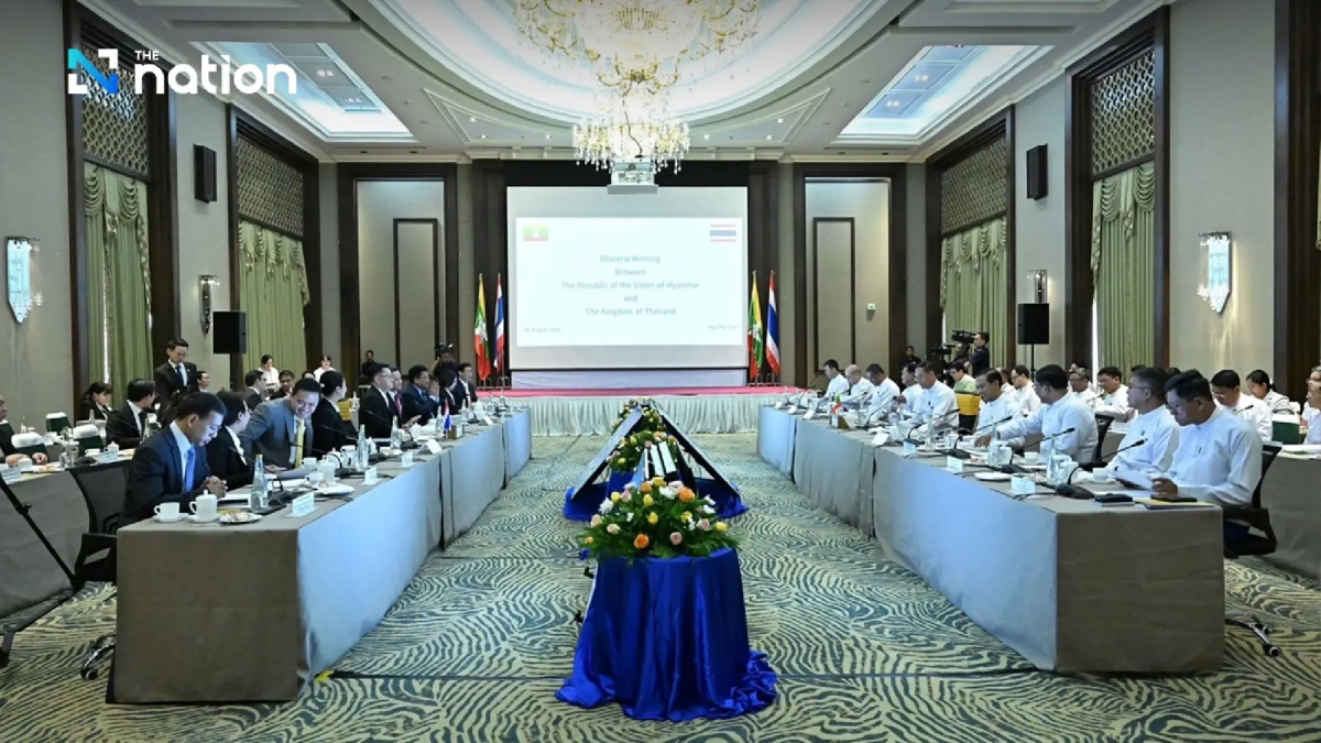 Cuộc họp giữa Bộ Kinh tế và Xã hội số Thái Lan với Bộ Tài nguyên thiên nhiên và Bảo tồn môi trường Myanmar - Nguồn The Nation 2