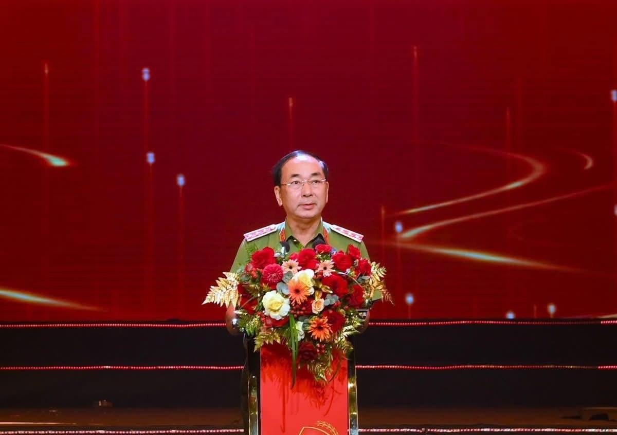 Thượng tướng Trần Quốc Tổ, Thứ trưởng Bộ công an phát biểu tại Lễ trao giải