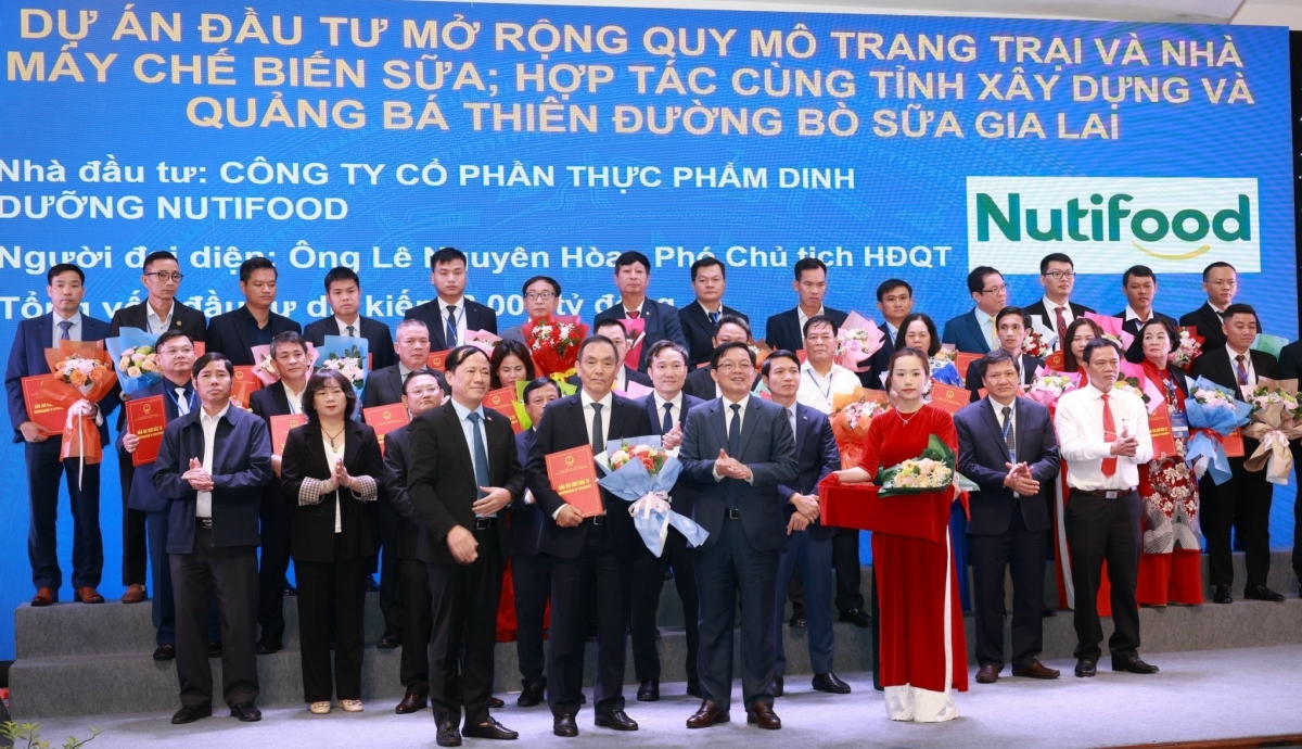 Nutifood và UBND tỉnh Gia Lai đã thực hiện ký kết Biên bản ghi nhớ (MOU) về hợp tác toàn diện, hướng tới xây dựng Gia Lai thành “thiên đường bò sữa” và trung tâm sản xuất sữa tươi chất lượng cao tại khu vực miền Trung – Tây Nguyên.