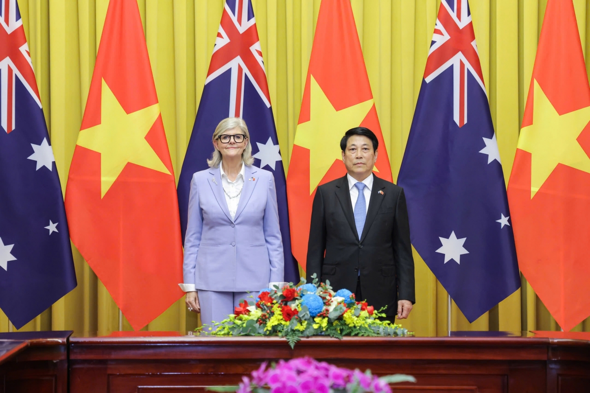Chủ tịch nước Lương Cường và Toàn quyền Australia Sam Mostyn tại hội đàm