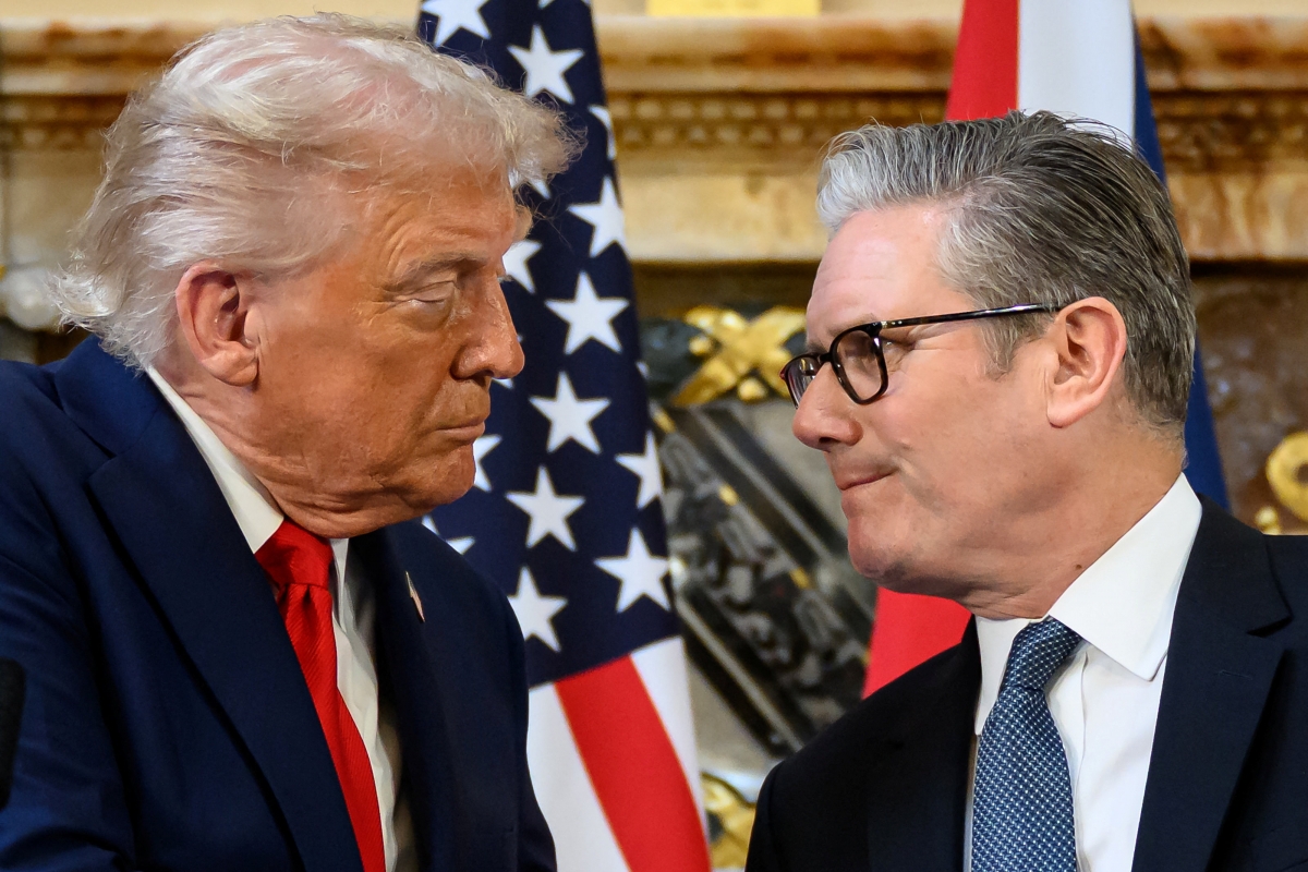 Tổng thống Mỹ Donald Trump và Thủ tướng Anh Kier Starmer.