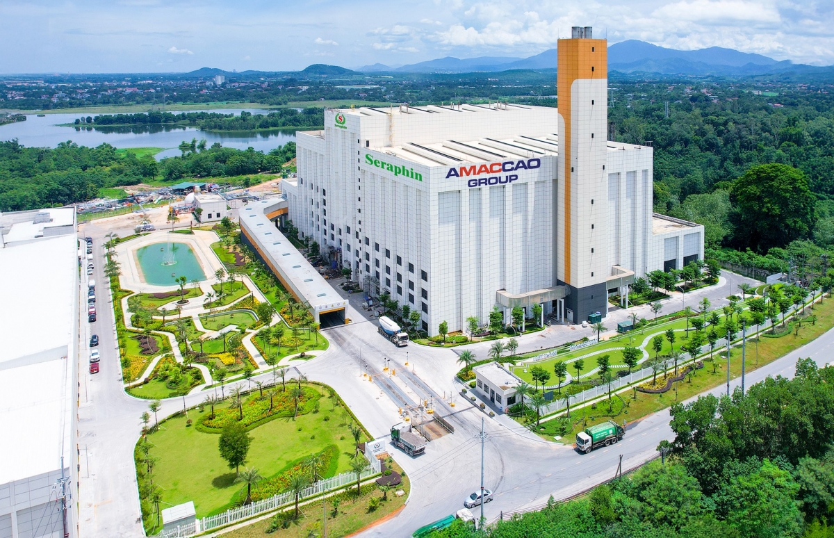 Toàn cảnh Nhà máy điện rác Seraphin.