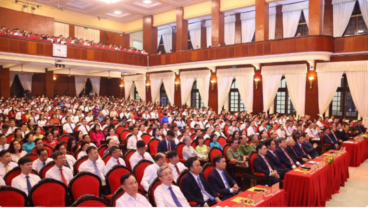 Quang cảnh tại Lễ khai giảng năm học 2025-2026 của Học viện Chính trị quốc gia Hồ Chí Minh.