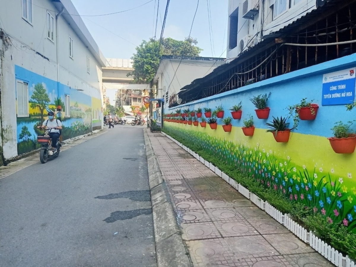 Hà Nội với nhiều tuyến phố, con ngõ "nở hoa", nâng cao chất lượng môi trường sống