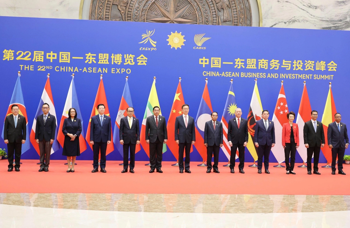 Lãnh đạo các nước ASEAN và Trung Quốc tại Lễ Khai mạc CAEXPO và CABIS