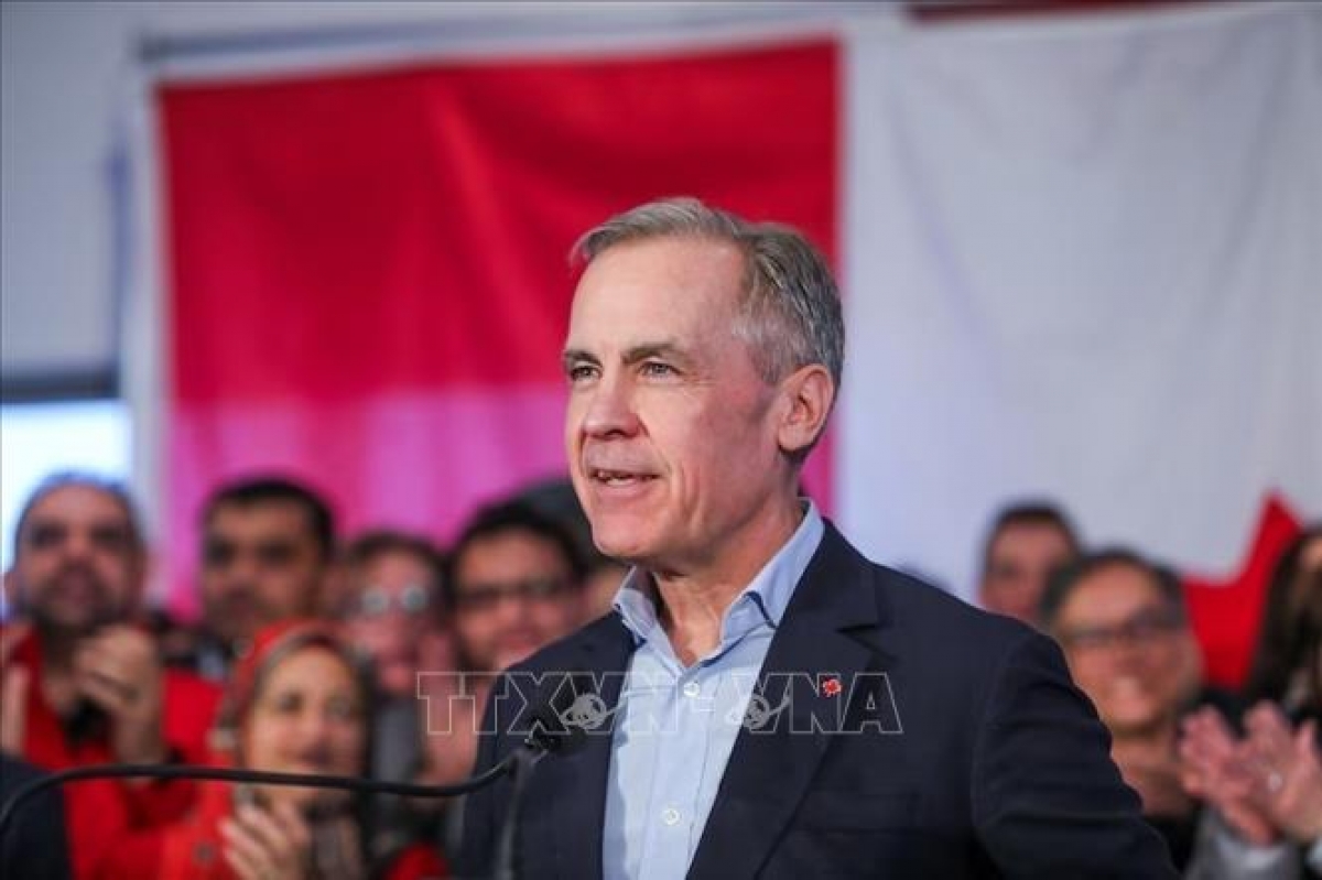 Ông Mark Carney phát biểu tại Alberta, Canada ngày 16/1/2025. Ảnh: REUTERS/TTXVN