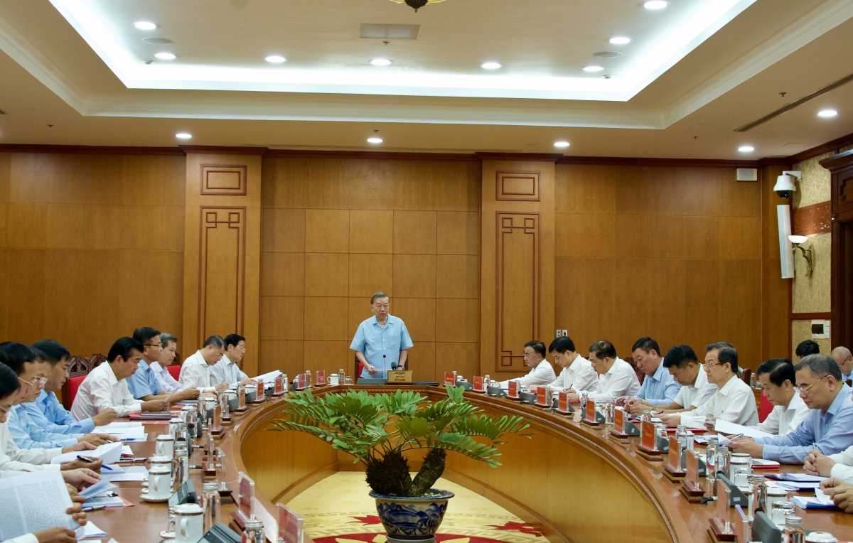 Toàn cảnh cuộc họp Thường trực Ban Chỉ đạo Trung ương về phòng, chống tham nhũng, lãng phí, tiêu cực.