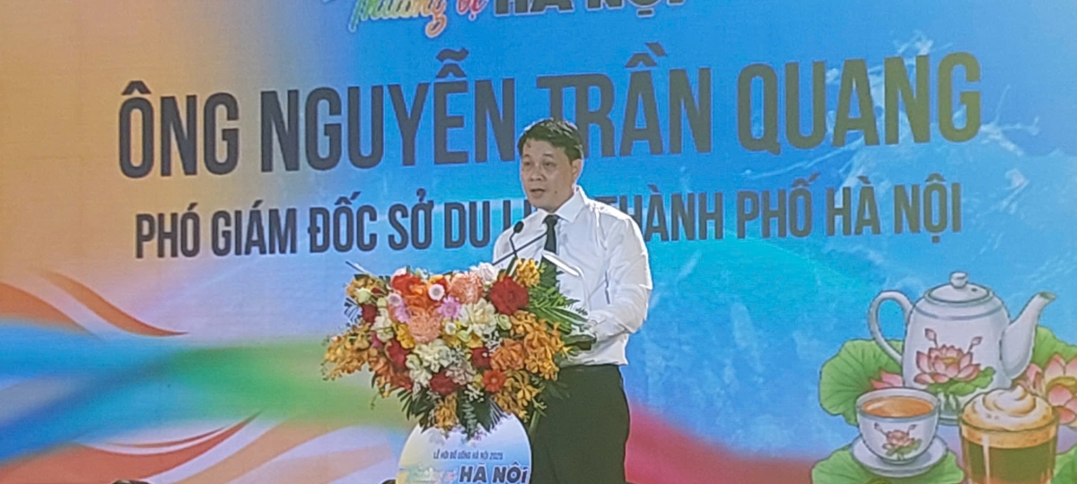 Ông Nguyễn Trần Quang - Phó Giám đốc Sở Du lịch Hà Nội phát biểu khai mạc
