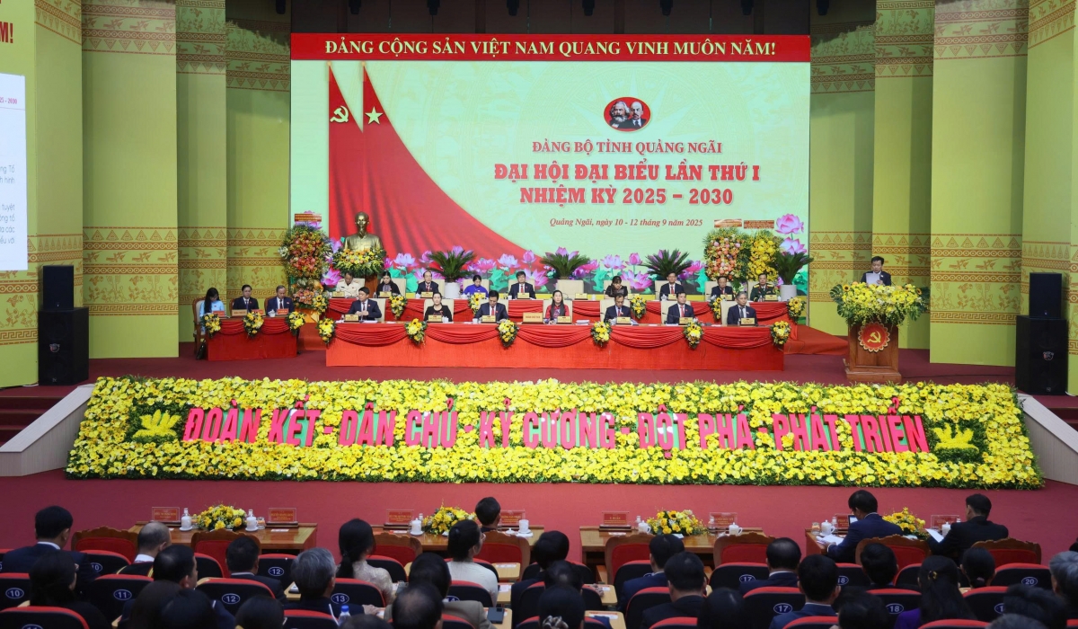 Phiên trù bị Đại hội Đại biểu Đảng bộ tỉnh Quảng Ngãi lần thứ I, nhiệm kỳ 2025 – 2030 diễn ra vào chiều 10/9/2025.