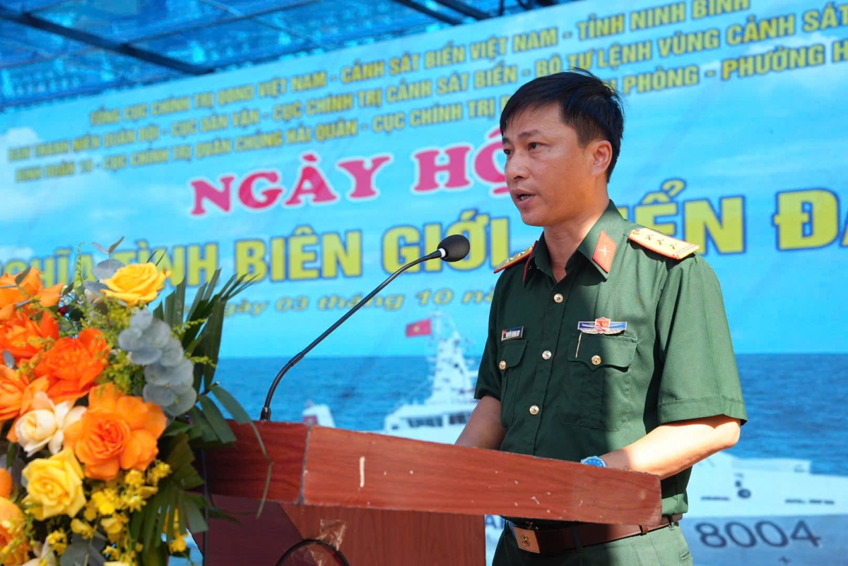 Thượng tá Nguyễn Quang Huy – Trưởng Ban Thanh niên Quân đội phát biểu phát động