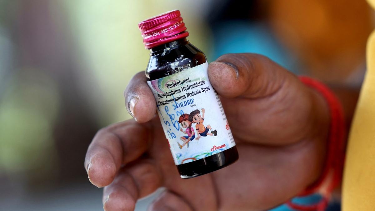 Siro ho Coldrif , sản phẩm của công ty dược Sresan Pharma bị cho là gây ra cái chết của nhiều trẻ em tại Ấn Độ (Ảnh: Reuters)