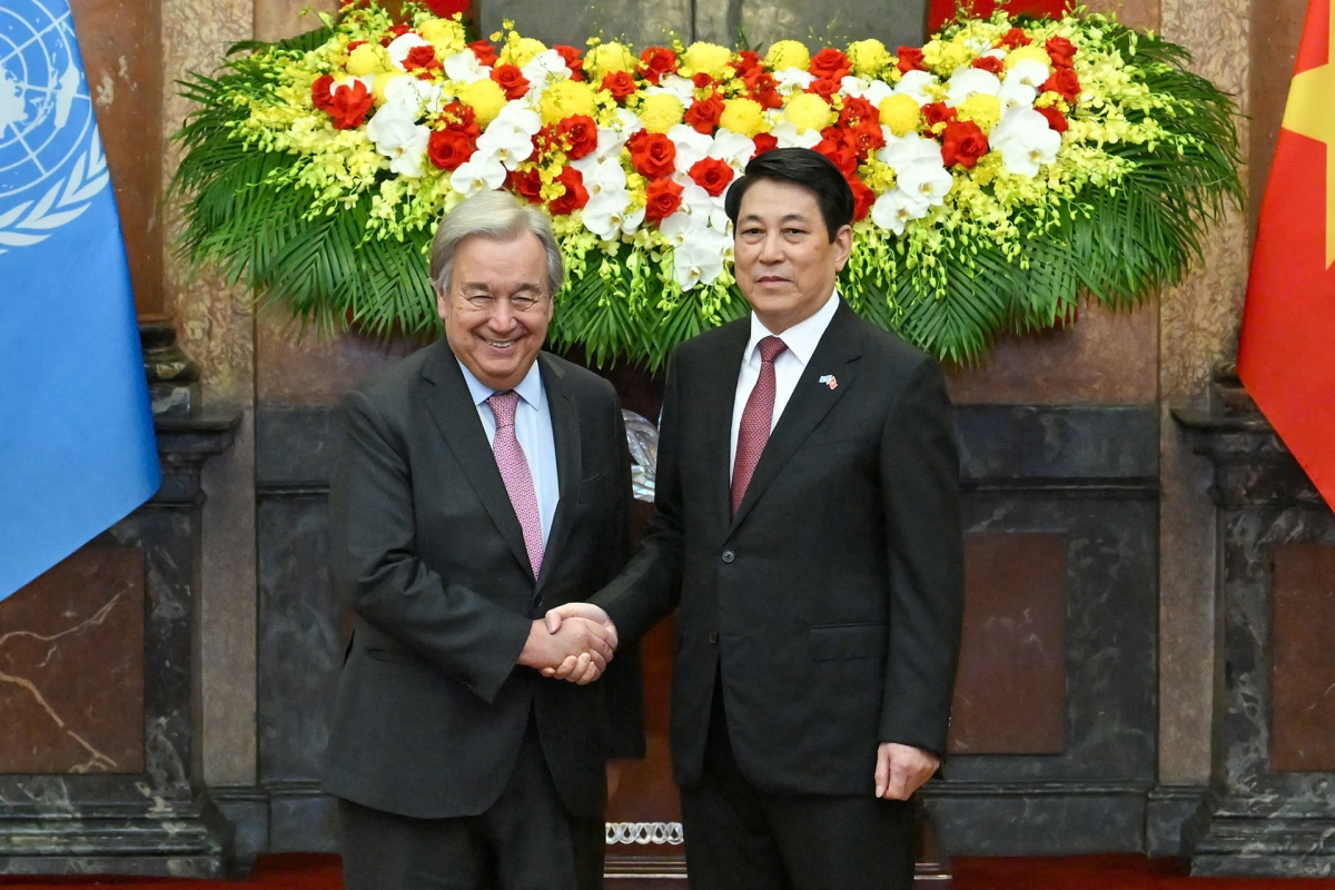 Chủ tịch nước Lương Cường và Tổng Thư ký António Guterres.