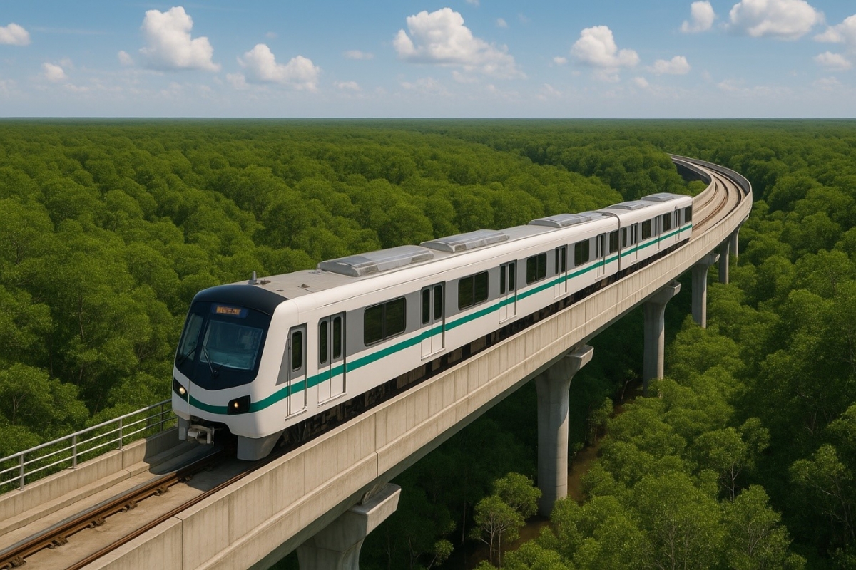 Metro Bến Thành - Cần Giờ sẽ là mảnh ghép giải bài toán trục “xương sống” Bắc – Nam (ảnh AI tạo)