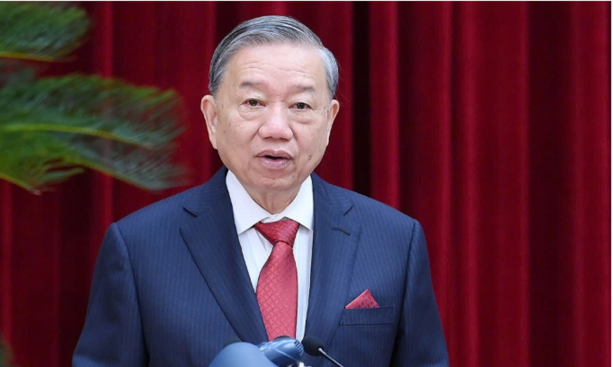 Tổng Bí thư Tô Lâm phát biểu khai mạc hội nghị Trung ương 13 sáng 6/10.