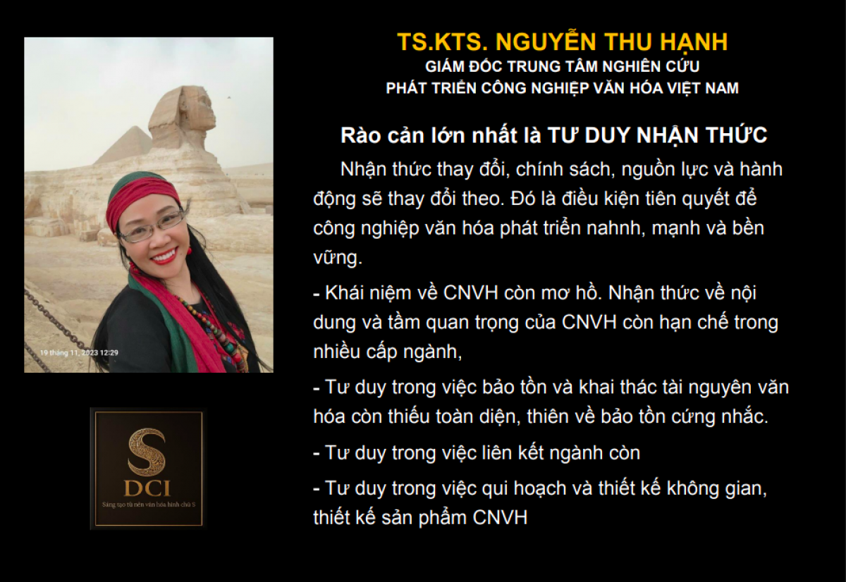 Tham luận của Tiến sĩ Nguyễn Thu Hạnh – Chủ tịch Liên hiệp Khoa học Phát triển Du lịch bền vững tại Tọa đàm trực tuyến