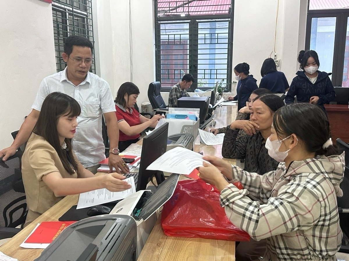 Trung tâm phục vụ hành chính xã Bảo Hà lấy người dân là trung tâm phục vụ.