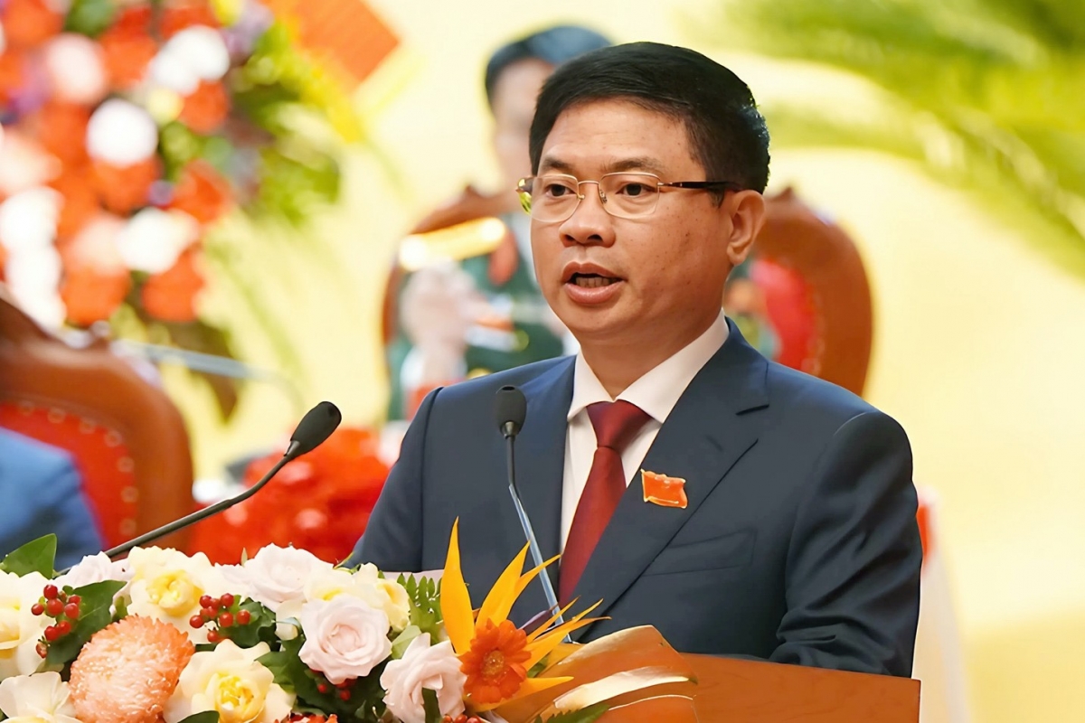 Ông Trương Quốc Huy, Bí thư Tỉnh ủy Phú Thọ nhiệm kỳ 2025-2030 phát biểu nhận nhiệm vụ.