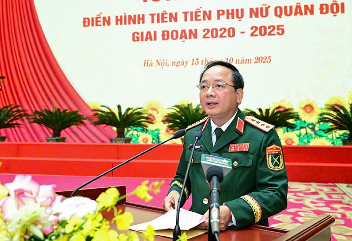 Đại tướng Trịnh Văn Quyết phát biểu