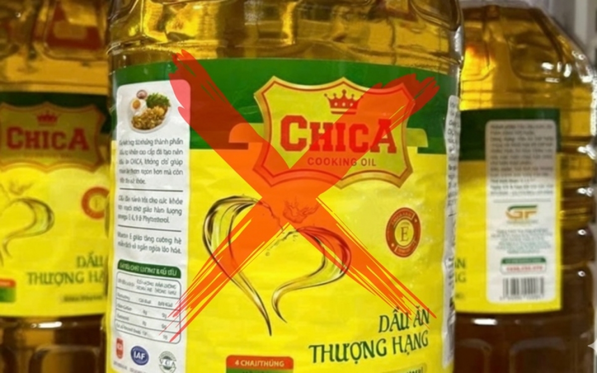 Dầu thực vật CHICA là hàng giả, hàng kém chất lượng được cơ quan chức năng cảnh báo - Ảnh: Chụp màn hình