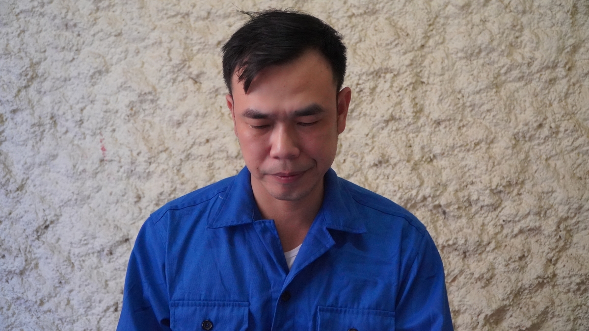 Đối tượng Nguyễn Mạnh Tuân tại cơ quan Công an