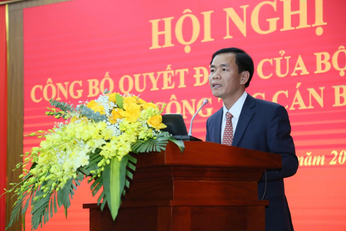 Ông Nguyễn Văn Phương, Bí thư Tỉnh ủy Quảng Trị phát biểu nhận nhiệm vụ