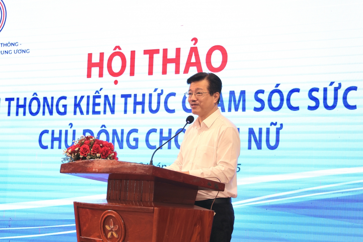 Ông Vũ Mạnh Cường – Giám đốc Trung tâm Truyền thông – Giáo dục sức khỏe Trung ương thuộc Bộ Y tế phát biểu