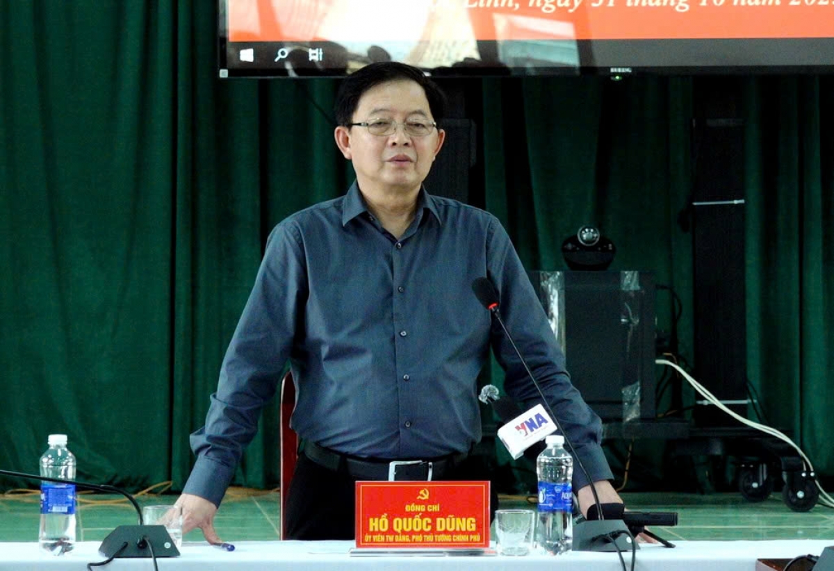 Phó Thủ tướng Chính phủ Hồ Quốc Dũng phát biểu tại buổi làm việc.