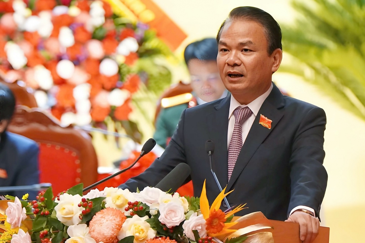 Bí thư Tỉnh ủy Phú Thọ Đặng Xuân Phong phát biểu khai mạc đại hội.