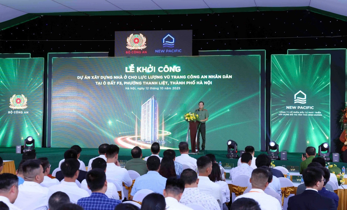 Thứ trưởng Đặng Hồng Đức phát biểu tại Lễ khởi công dự án