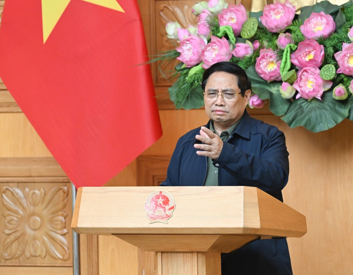Thủ tướng Phạm Minh Chính chủ trì cuộc họp về mưa lũ.