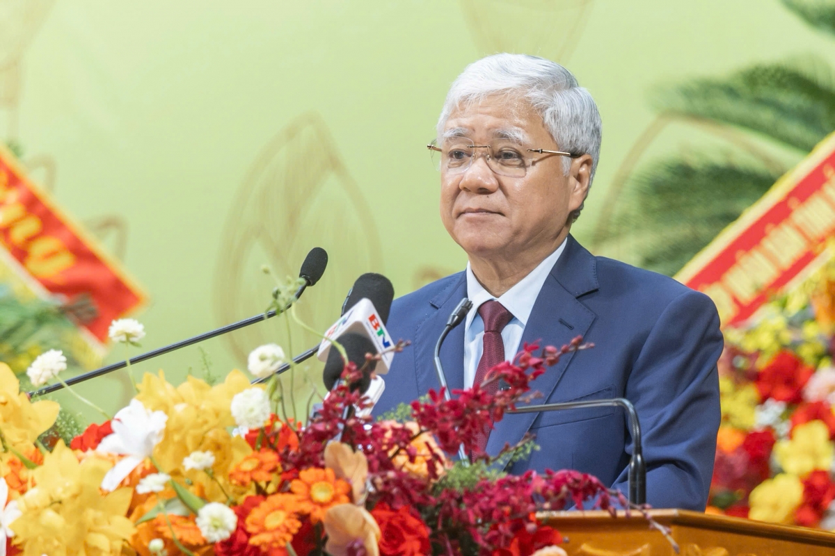 Ông Đỗ Văn Chiến, Ủy viên Bộ Chính trị, Bí thư Trung ương Đảng, Chủ tịch Ủy ban Trung ương MTTQ Việt Nam dự và chỉ đạo đại hội.