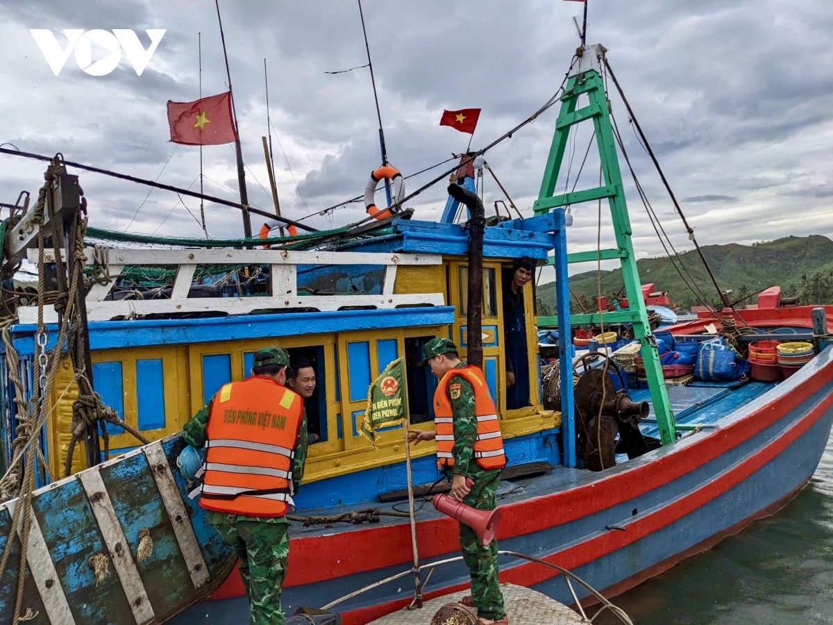 Lực lượng biên phòng tỉnh Đắc Lắc kiểm tra tàu cá tại cảng