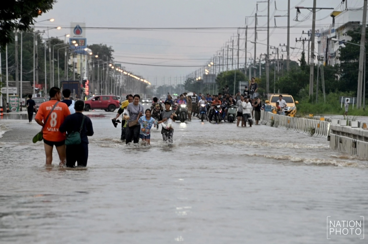 Tình trạng lũ lụt tại tỉnh Ang Thong, miền Trung Thái Lan - Nguồn The Nation/VOV Thái Lan