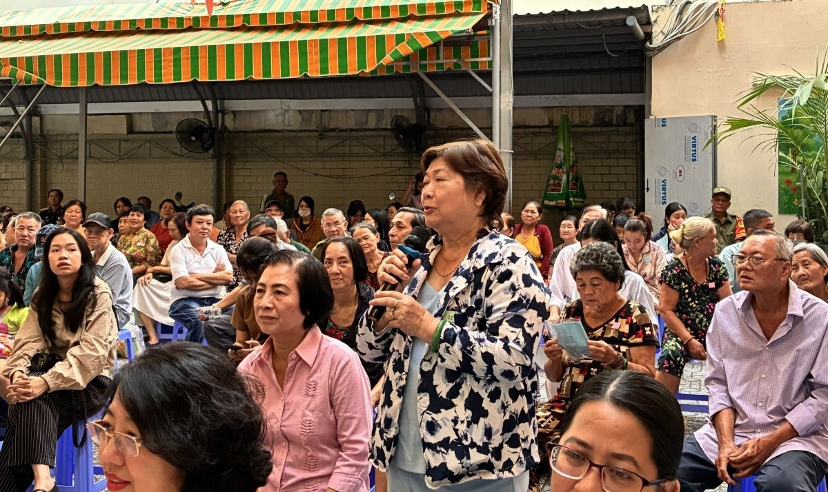 Bà Lê Thị Kim Vân, người dân Khu phố 12, phường Bến Thành