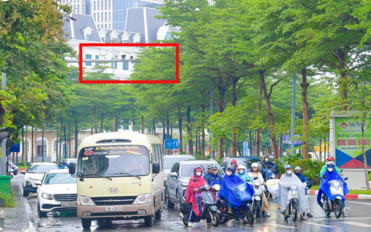 Vị trí camera AI được lắp đặt thử nghiệm tại đường Phạm Văn Bạch (Hà Nội)