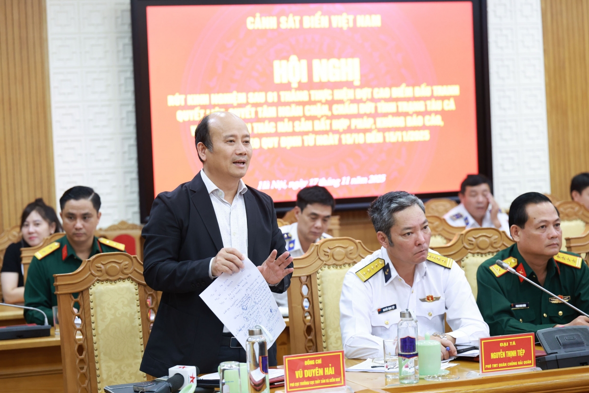 Ông Vũ Duyên Hải, Phó Cục trưởng Cục Thủy sản và Kiểm ngư phát biểu