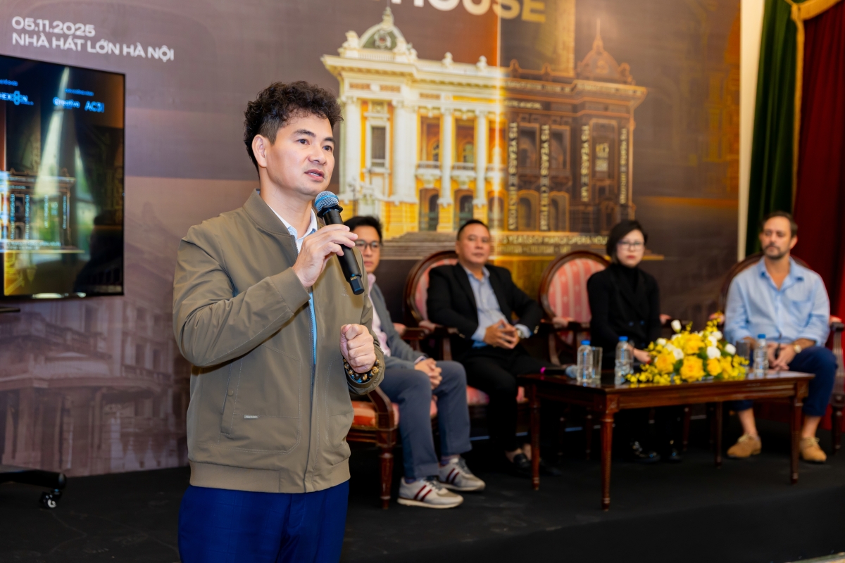 Cục trưởng Cục Nghệ thuật biểu diễn, NSND Xuân Bắc chia sẻ tại lễ công bố Dự án