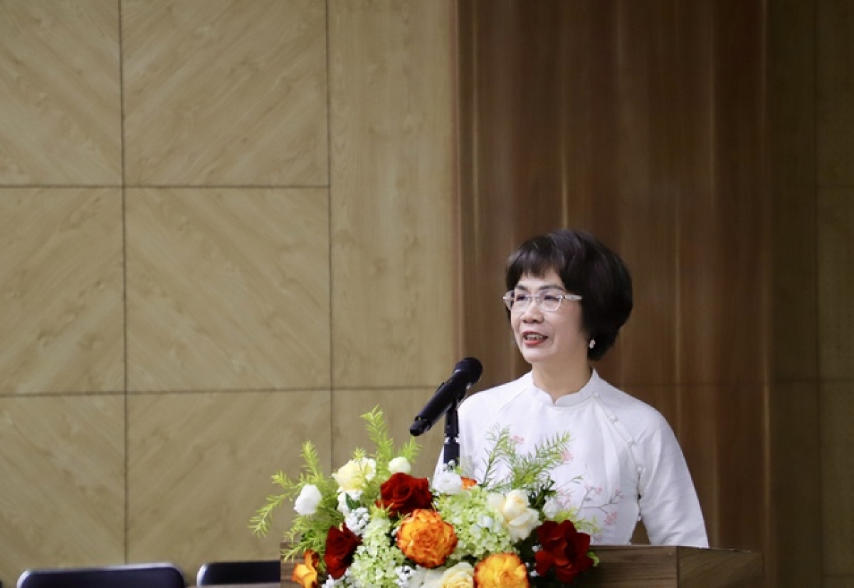 PGS.TS. Nguyễn Thị Thu Phương - Viện trưởng Viện Văn hoá, Nghệ thuật, Thể thao và Du lịch Việt Nam phát biểu đề dẫn Hội thảo.