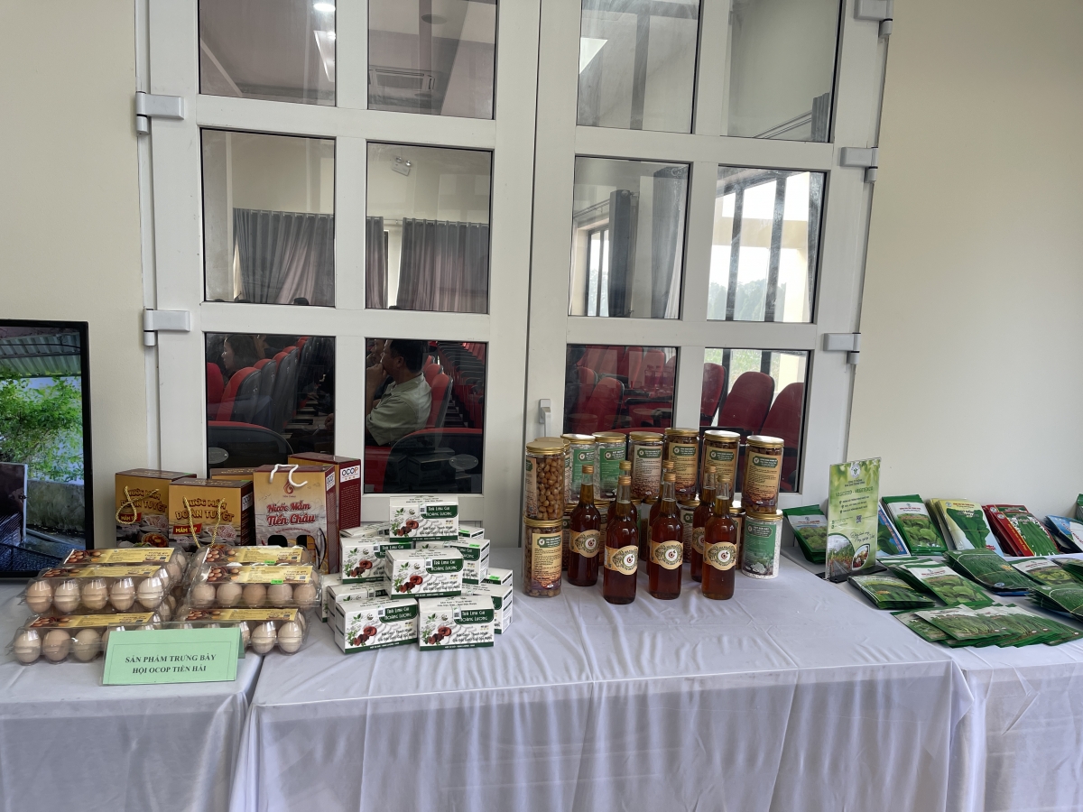 Các sản phẩm nông sản trưng bày tai Hội thảo