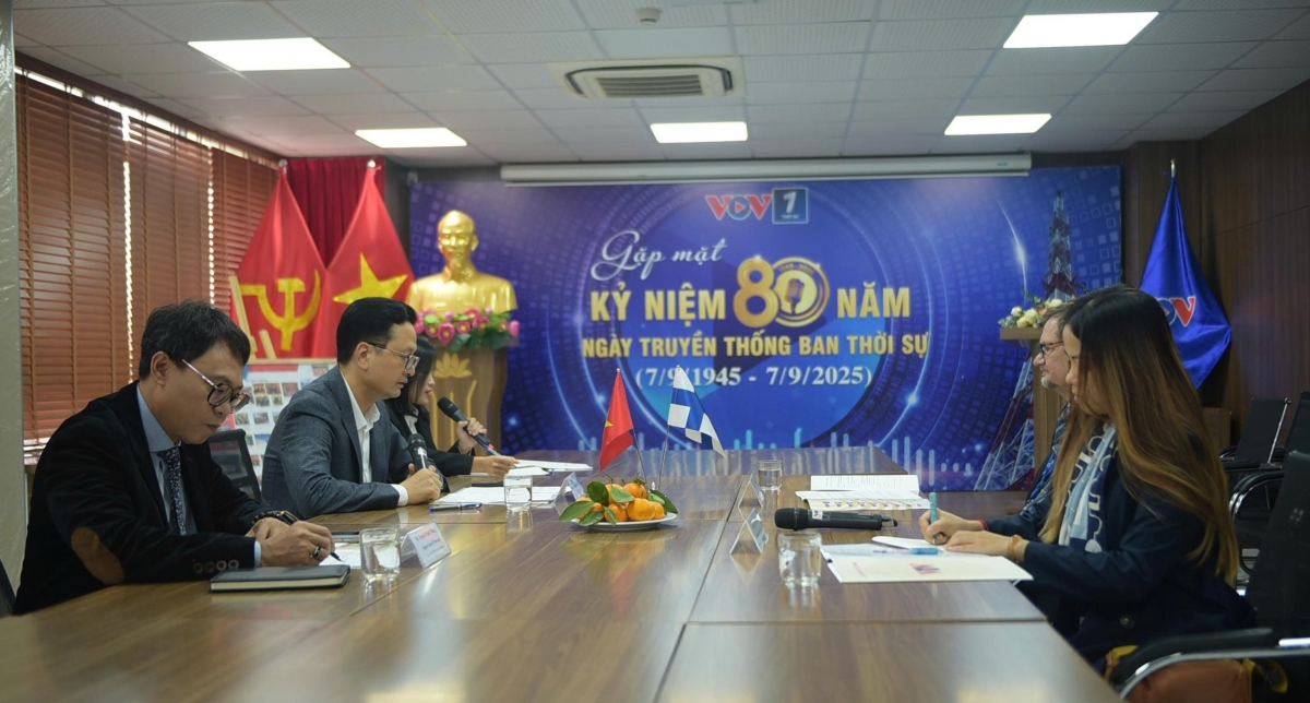 Trưởng ban Thời sự Lê Văn Phúc tiếp đón Đại sứ Phần Lan tại Việt Nam Pekka Voutilainen