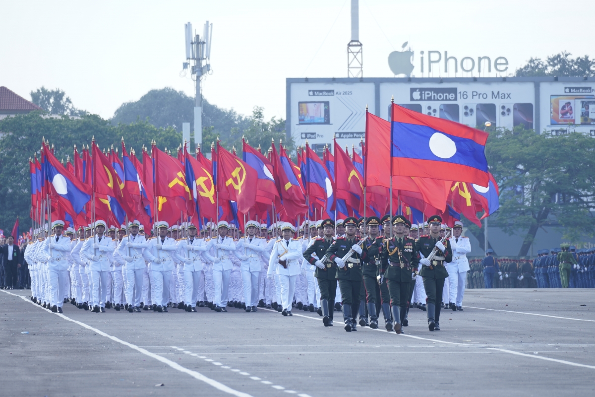 Khối cờ Tổ quốc, cờ Đảng.
 