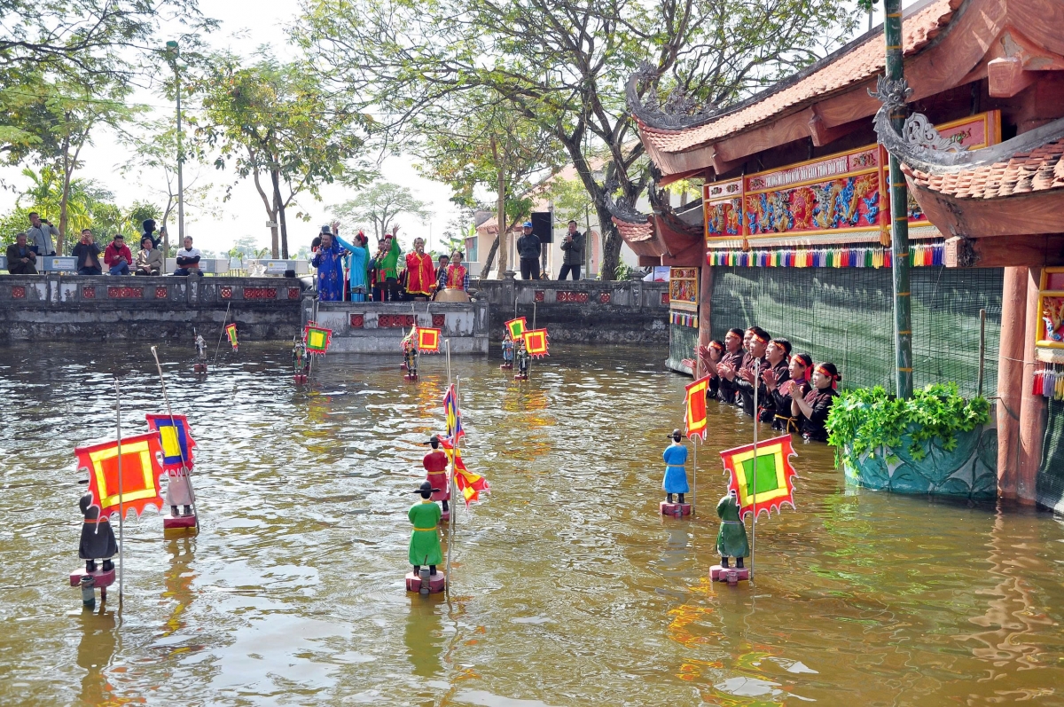 Nghệ thuật múa rối nước Đào Thục tại xã Thư Lâm đang trở thành sản phẩm du lịch hấp dẫn du khách