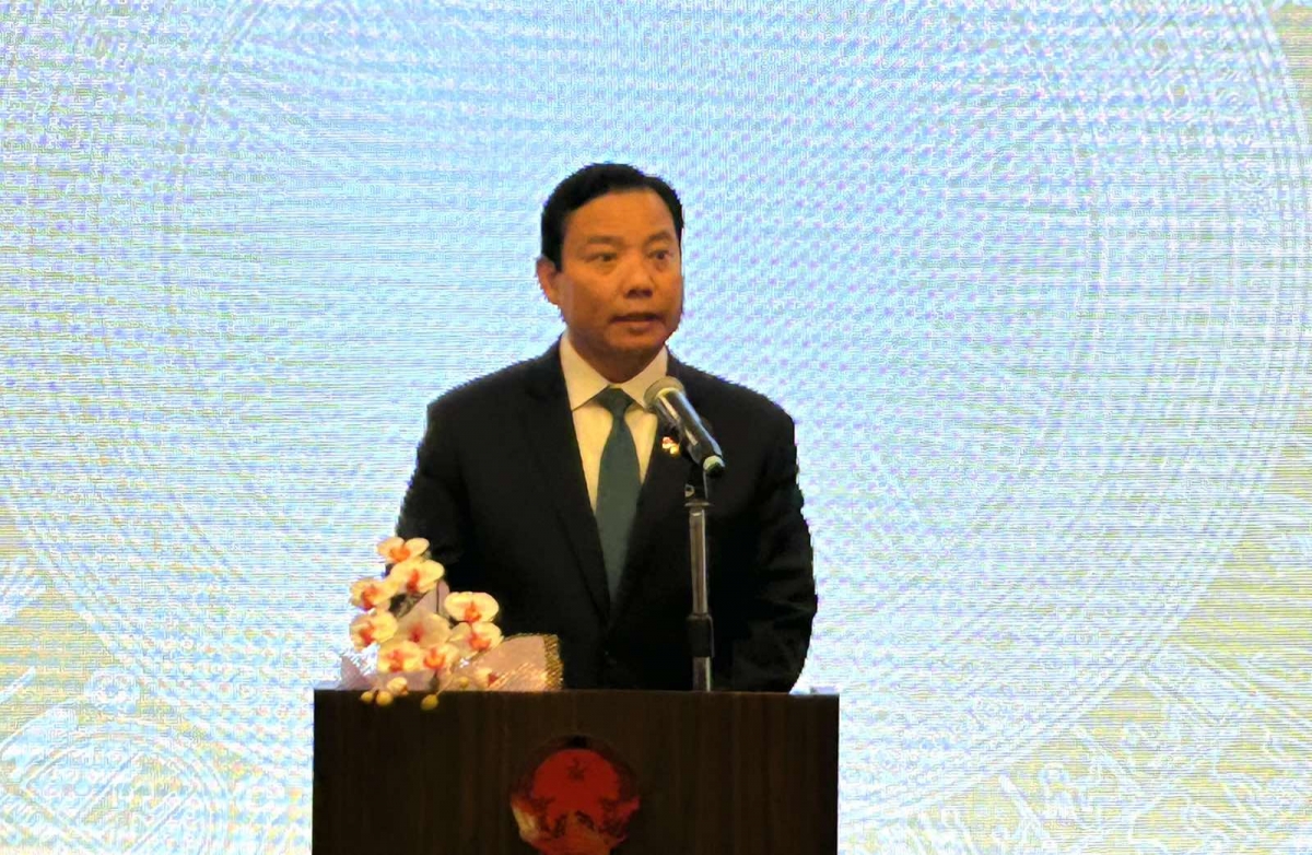 Ông Phạm Tấn Hòa – Phó Chủ tịch UBND tỉnh Tây Ninh phát biểu tại hội nghị (ảnh VOV Tokyo)