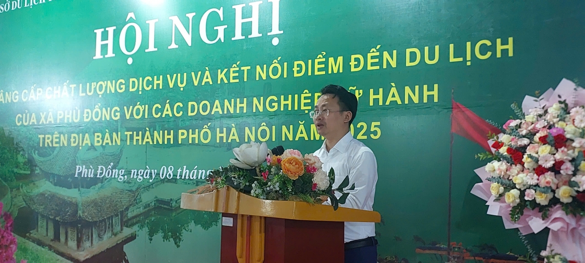 Ông Trần Trung Hiếu – Phó Giám đốc Sở Du lịch Hà Nội phát biểu chỉ đạo tại Hội nghị