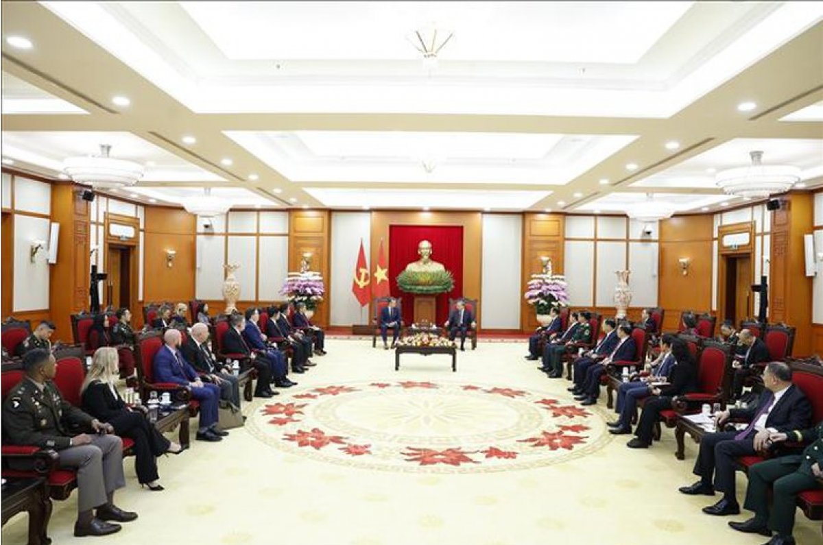 Tổng Bí thư Tô Lâm tiếp Bộ trưởng Bộ Chiến tranh Hoa Kỳ Pete Hegseth