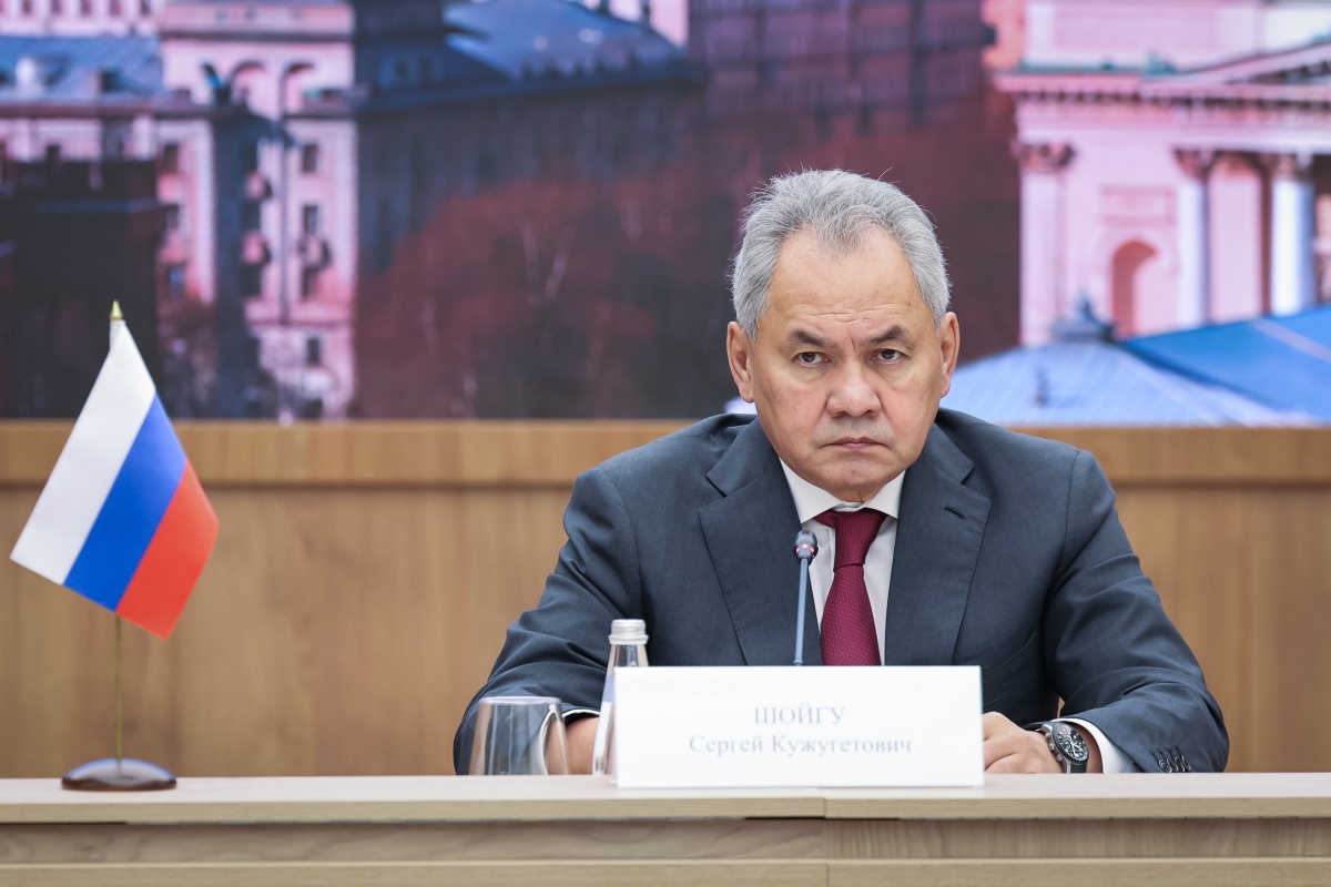 Thư ký Hội đồng An ninh Liên bang Nga Sergey Shoigu tại Phiên họp.