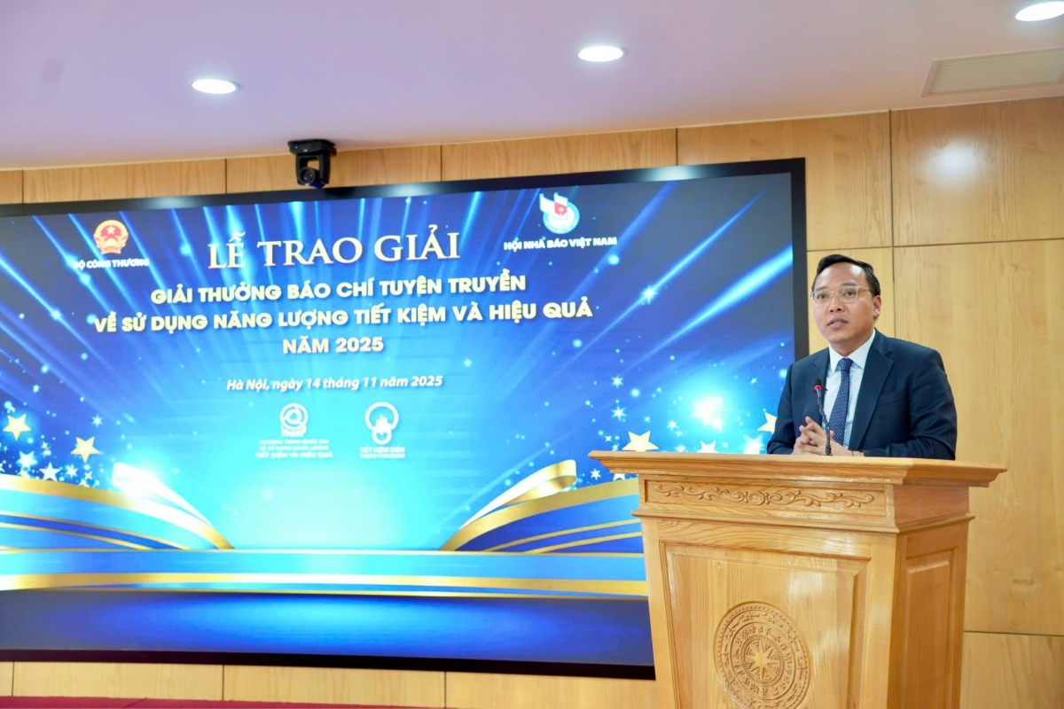 Ông Nguyễn Hoàng Long, Thứ trưởng Bộ Công Thương phát biểu