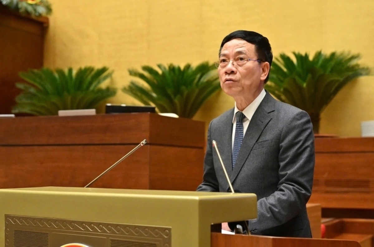 Bộ trưởng Bộ KH&amp;CN Nguyễn Mạnh Hùng trình bày tờ trình về dự án Luật sửa đổi, bổ sung một số điều của Luật Sở hữu trí tuệ