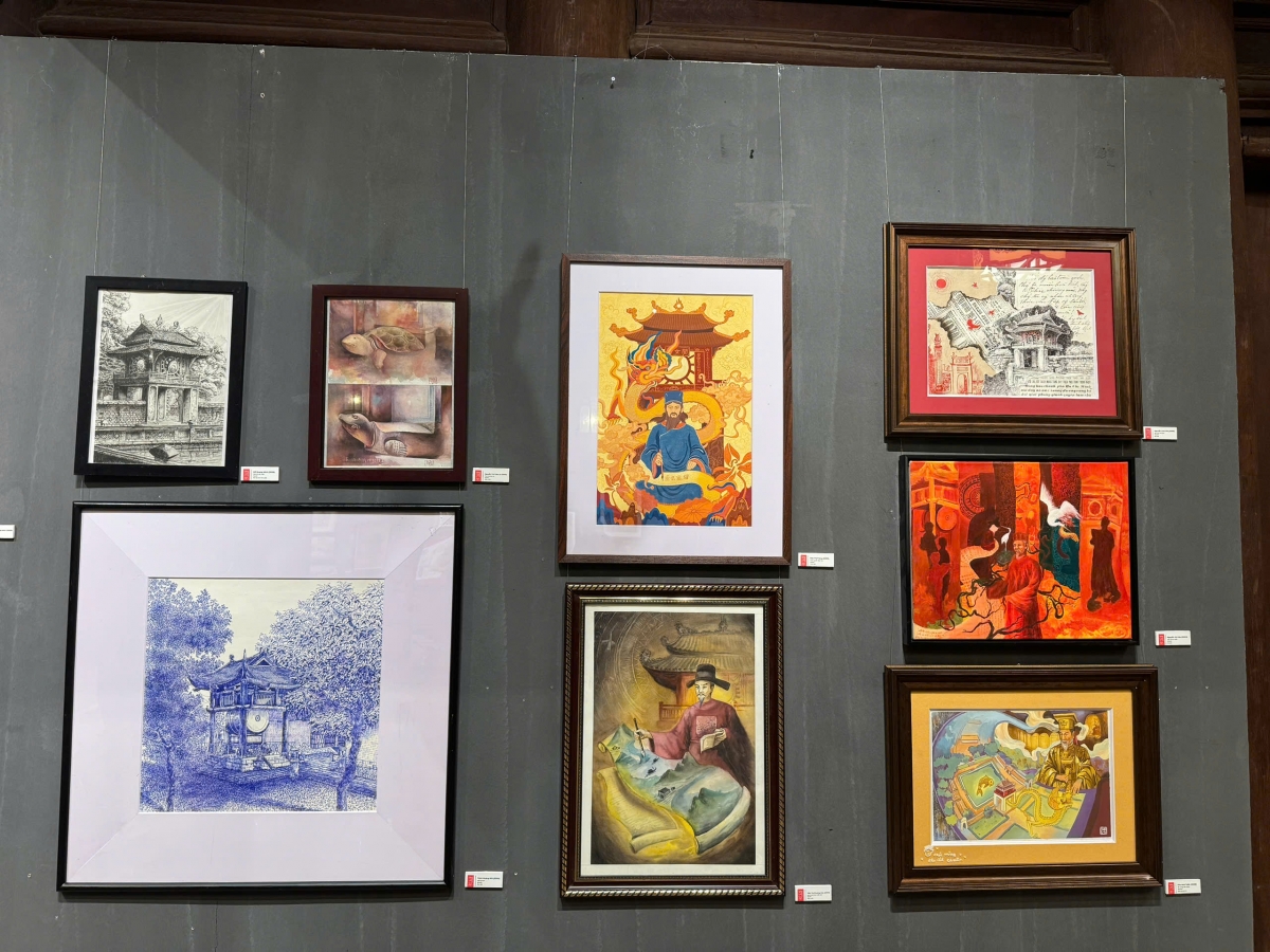 Các tác phẩm đặc sắc trưng bày tại Nhà Thái học- Văn Miếu Quốc Tử Giám